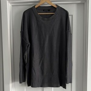 Massimo Dutti Dark Charcoal Crewneck Sweater - 242